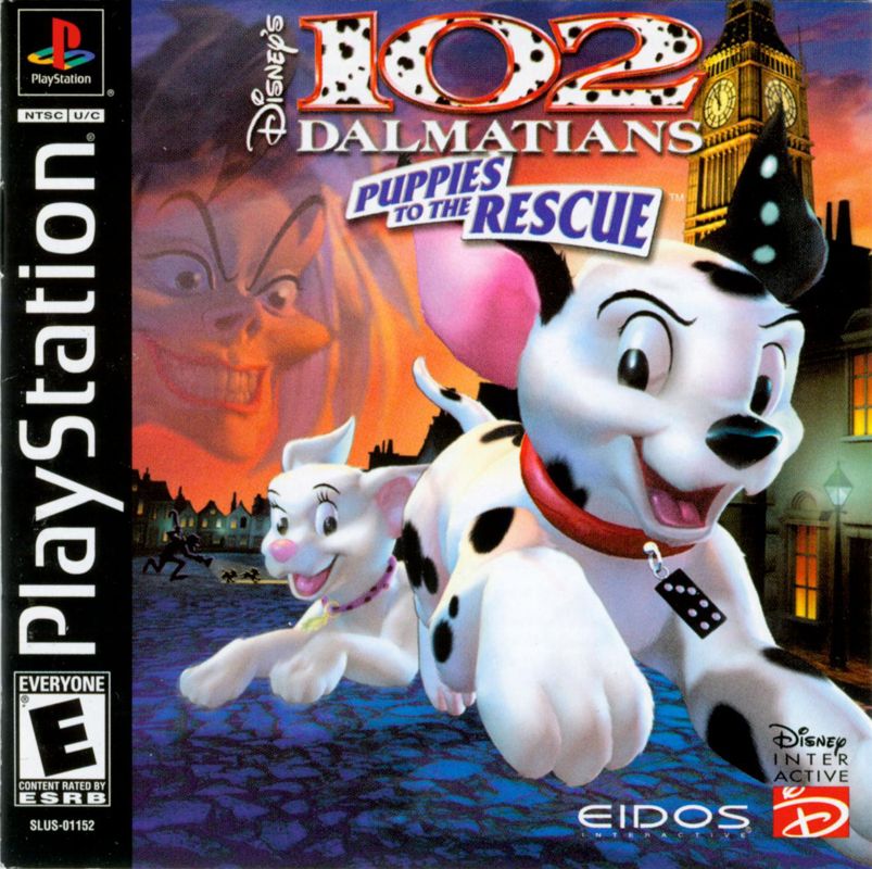 102 Dalmatians: Puppies to the Rescue box art for Playstation